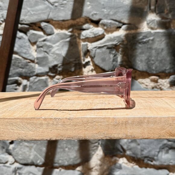 Celine CL402771 Pink Clear Rectangular Cat-Eye Sunglasses - Picture 5 of 11
